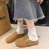 Thick-soled Shoes, Retro Toe Cap Half-slippers, Spring One-foot Lazy Shoes