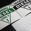 Nishida Kousha Diesel Cut Character Cutting Sticker DIESEL Sticker (4.3 x 3.7 inches (110 x 95 mm) 1 sheet (Black)