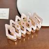 1pc Advanced hollowed out diamond shaped hair clip, simple disc hair clip, alloy shark clip hair accessory