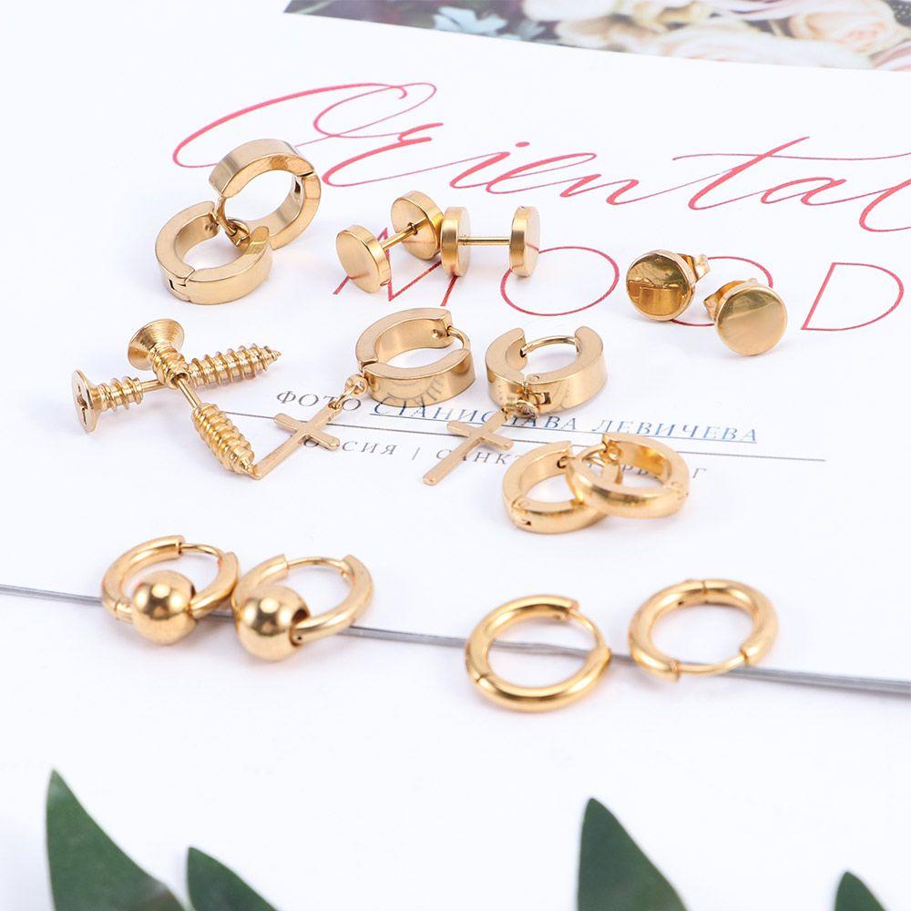 Accessories Geometric Unisex Round Circle Stud Earring Hoop Earrings Jewelry Set Drop Earring