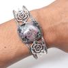 Eudialyte Jasper Gemstone Handmade Silver Jewelry Cuff Bracelets 7''Adjustable