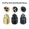 För Bambu Lab X1/P1P Munstycke 0.6 0.8 1.0Mm Härdat Stål Cht Kloning Mässingsmunstycke Uppgraderad Hotend Stål För Bambu Lab 3D-skrivare