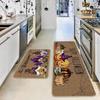 Halloween Kitchen Mat Set Happy Halloween Pumpkin Bat Spider Skull Non Slip Runner Entryway Floor Spooky Decor Washable