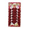 12Pcs/Pack Golden Silver Red Christmas Bow Ornament Tree Decoration Bowknot Pendant For Home