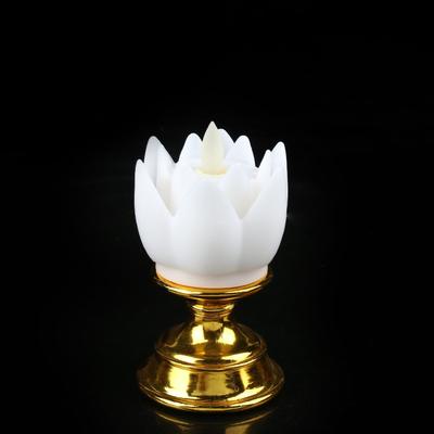 LED Lotuslampe Simuliertes Kerzendocht-Design Weiches Natürliches Licht Lotusblumenlicht Buddhalampe
