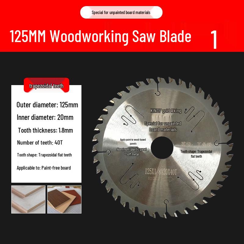Gold King Eco-Friendly Circular Saw Blade for Woodworking: Paint-Free, Flat-Top Tooth, No Chipping