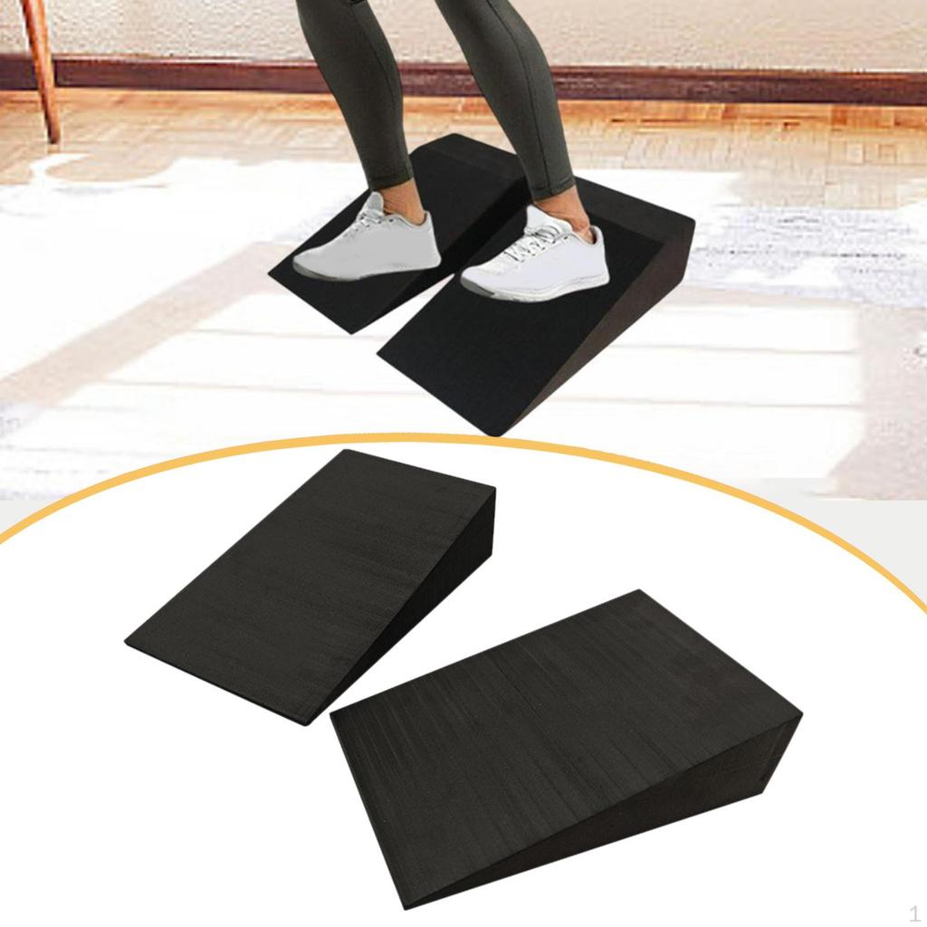 2 Pieces Squat Wedge Block Slant Board Calf Stretcher for Strength