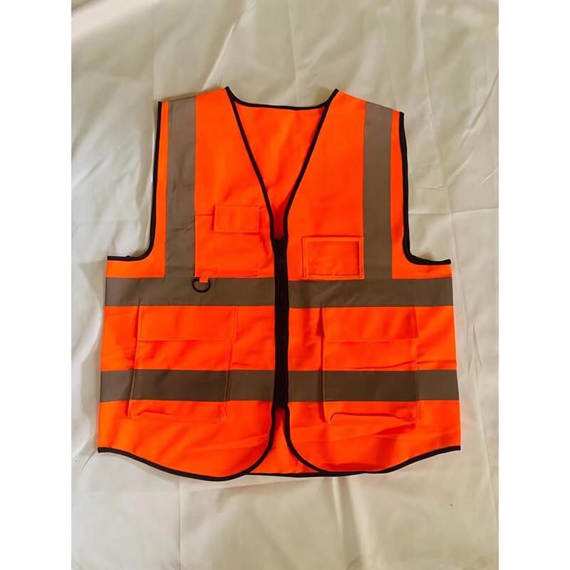 WEZHO High-Visibility Orange Reflective Safety Vest One Size