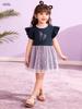 Little Maven Summer Girls' Cartoon Dress - Cute Baby Gauze Skirt, European & American Style