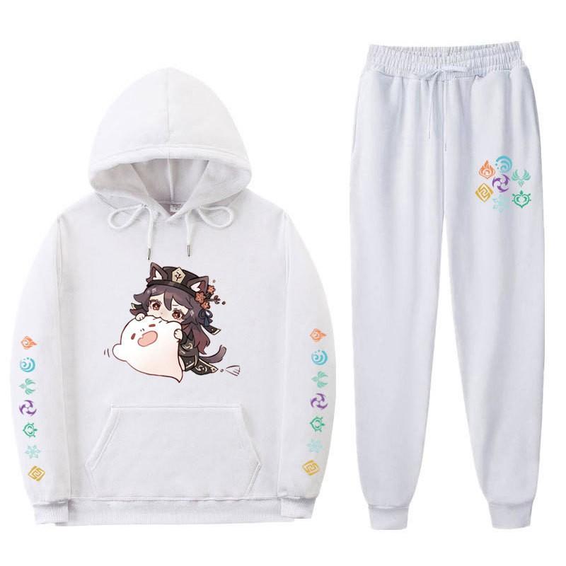 Mens Casual Hooded Sweatshirt Set With Slim Fit Jogger Pants Daily Wear Light Exercise