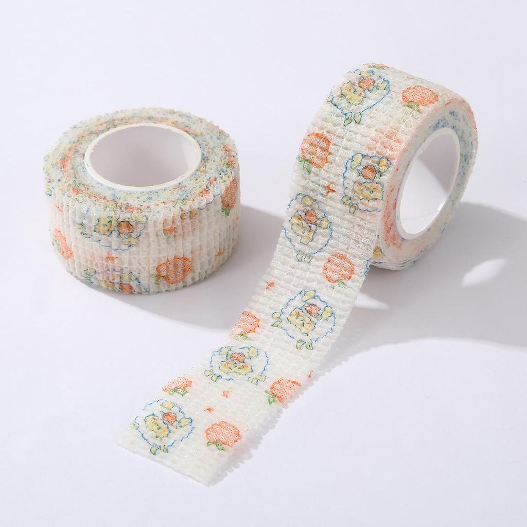 Cute Cartoon Elastic Finger Bandage - Non-woven, Self-adhesive, Durable Student Anti-Wear Wrap