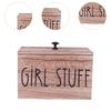 Wooden Household Storage Box Jewelry Box Bathroom Essentials Wooden Cotton