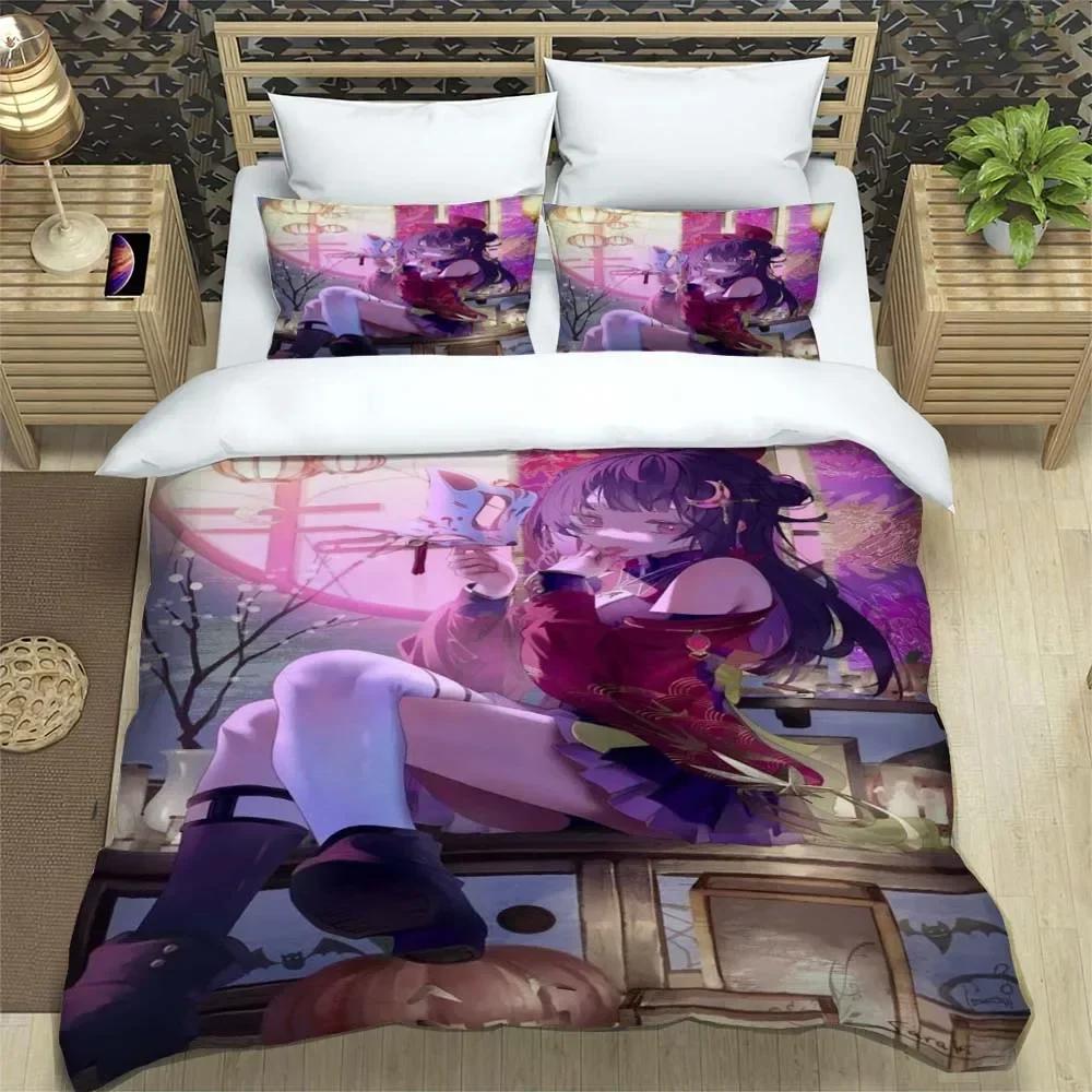 

Genshin Digital Printed Comfortable Duvet Quilt Cover Pillowcase Bedding Set Children Bedroom Decoration Home Textile 70x133cm
