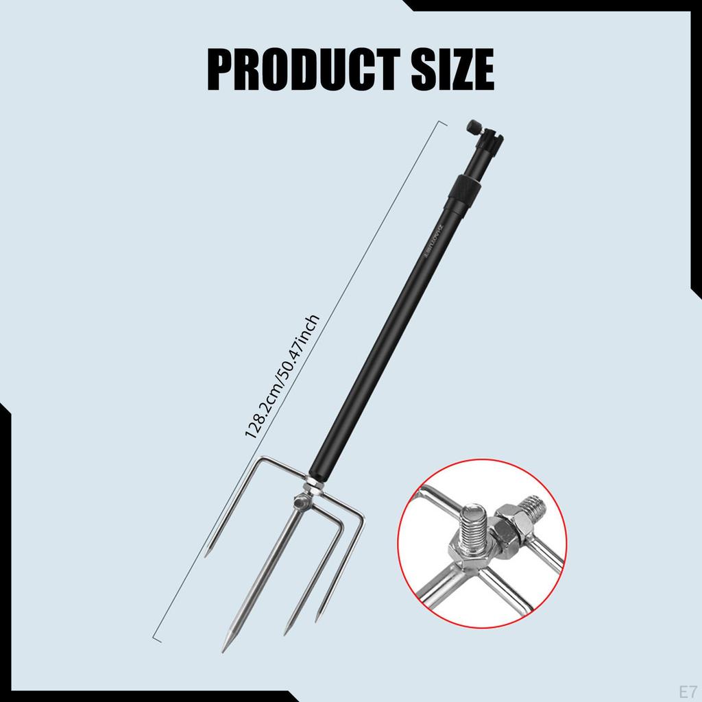 Camping Lantern Stand Easy to Use Bracket for Fishing Hiking Outside Silver