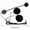 Motorcycle Headset Microphone 3.5mm Elbow Interface Jack Helmet Speakers High-Definition Audio Earbuds for Communication