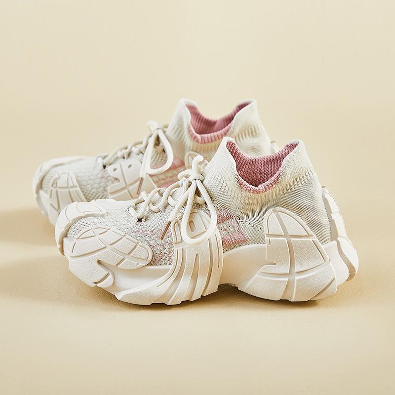 2025 new dad women's shoes 2025 new breathable sports shoes casual summer net shoes popular soft-soled coconut shoes tide