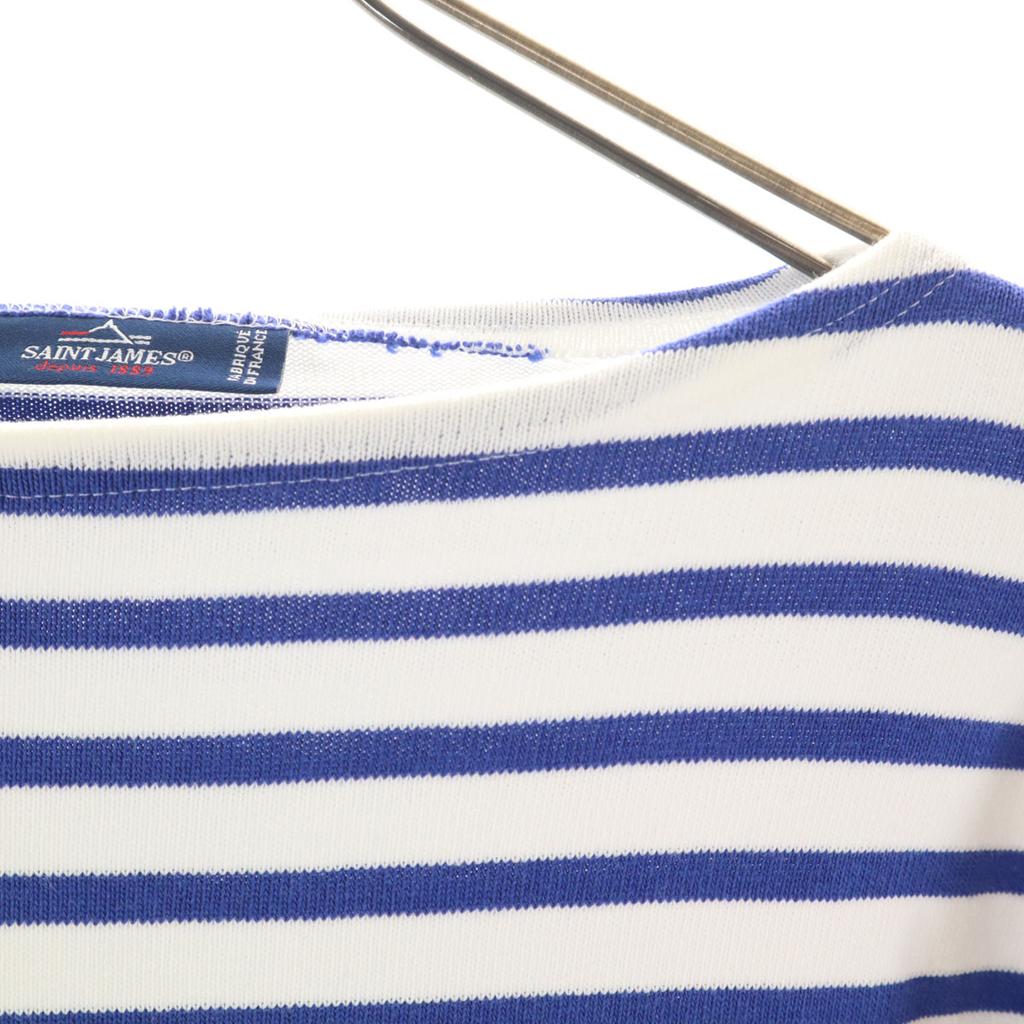 SAINT JAMES Made in France Long sleeve Boat neck Basque shirt SM Blue Men's Used