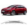 Side Window Trim Strips, Stainless Steel, Chrome, Ford Focus Mk3 20112017