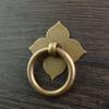 Antique Drawer Pulls Kitchen Door Handles and Knobs Brass Leaf Shape Cabinet with Screw Hardware Ancient Furniture