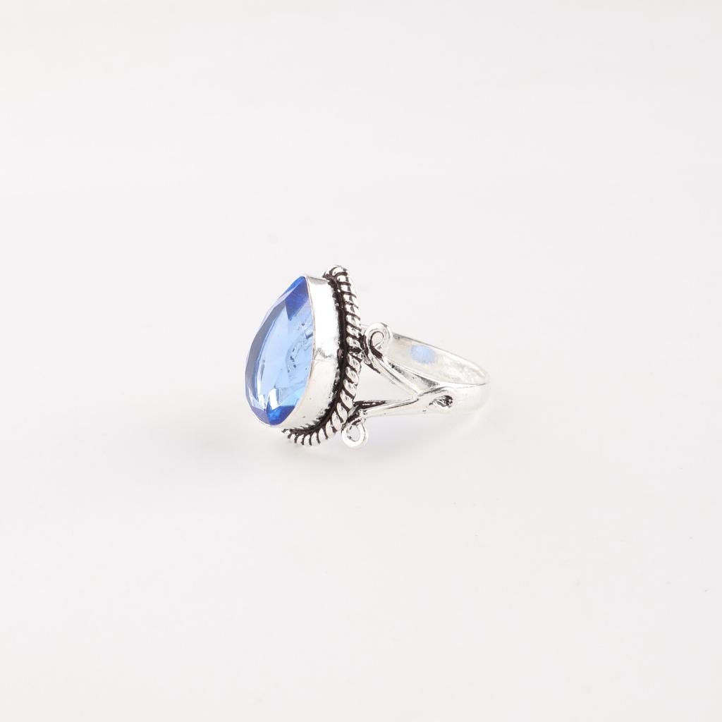 Tanzanite Gemstone 925 Sterling Silver Jewelry Handmade Blue Stone Ring For Her RR-57-4