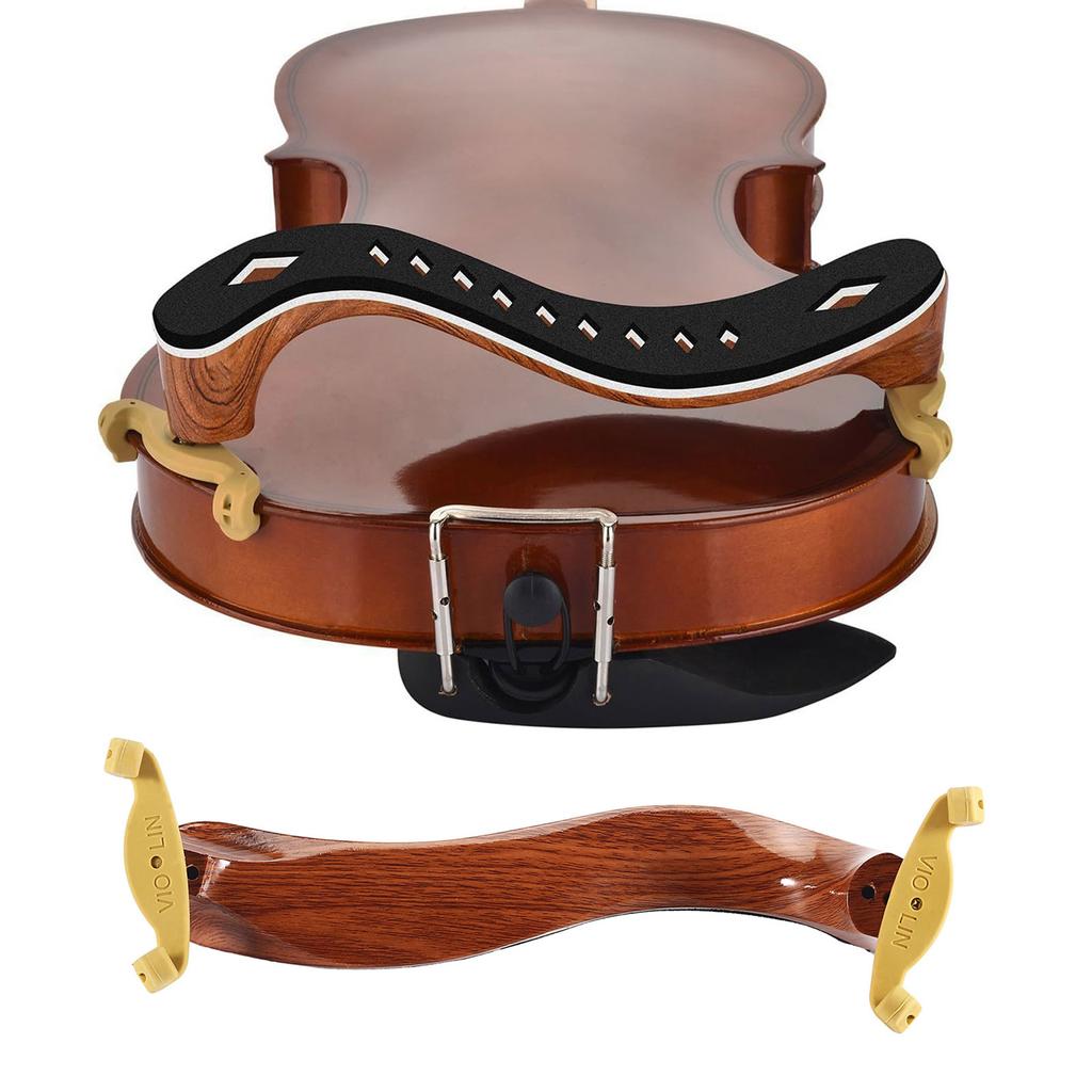 Violin Shoulder Rest Foldable Violin Shoulder Soft Pad Violin Part for 3/4-4/4 1/4-1/2 Size with Height Adjustable Feet