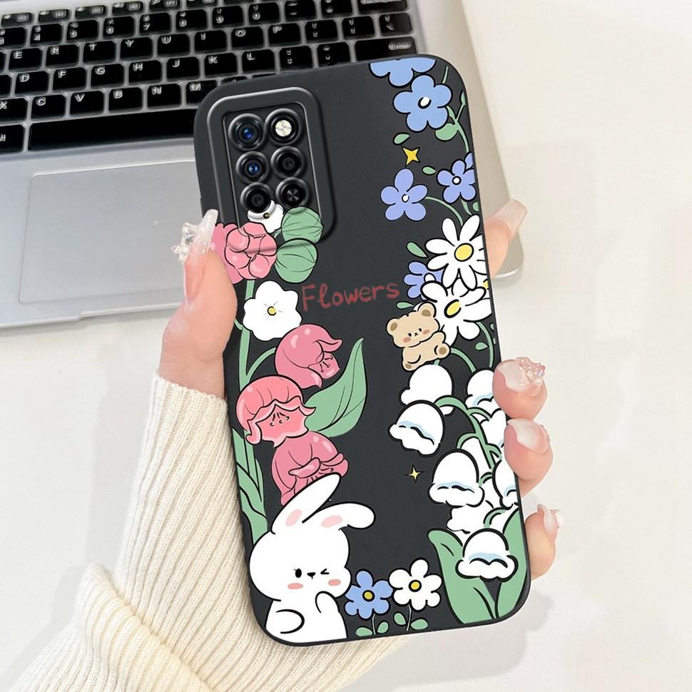 For Infinix Note 10 Pro Case X695 X695D Beautiful Flower Soft Silicone TPU Phone Cover For Infinix Note 10 Note10 Pro Case Funda