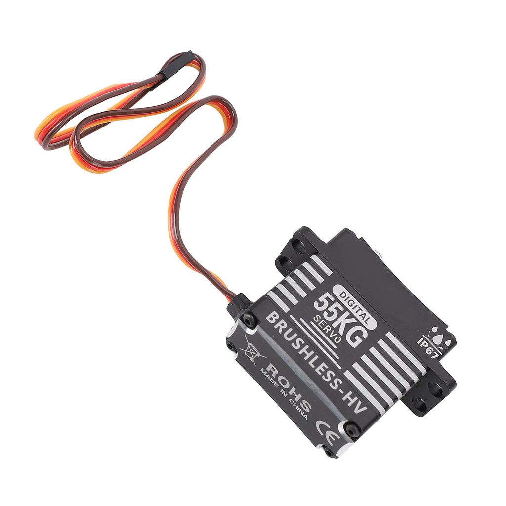 Servo Full Metal Gear Brushless 55KG High Torsion Rain Proof 180° Servo for Replacement