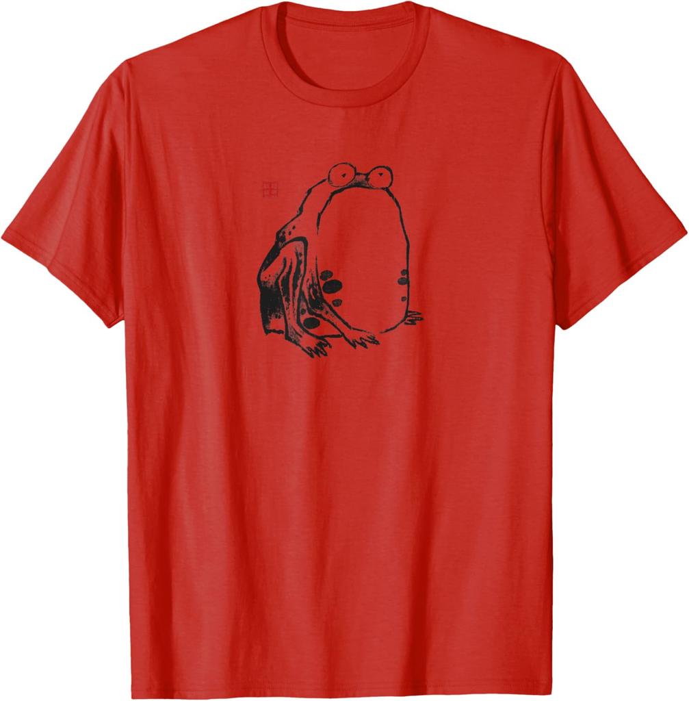 Grumpy Frog Japanese Sumie Art Graphic Tee Vintage Inspired Casual Cotton TShirt