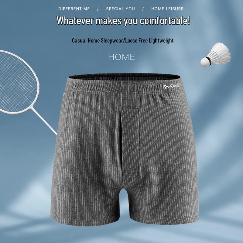 Mao Ren Men's 10A Antibacterial Pure Cotton Boxer Briefs 2-Pack