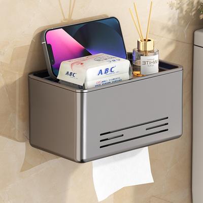 Toilet Tissue Box Wall-mounted Toilet Paper Box Bathroom Non-punching Toilet Paper Holder Toilet Roll Paper Rack