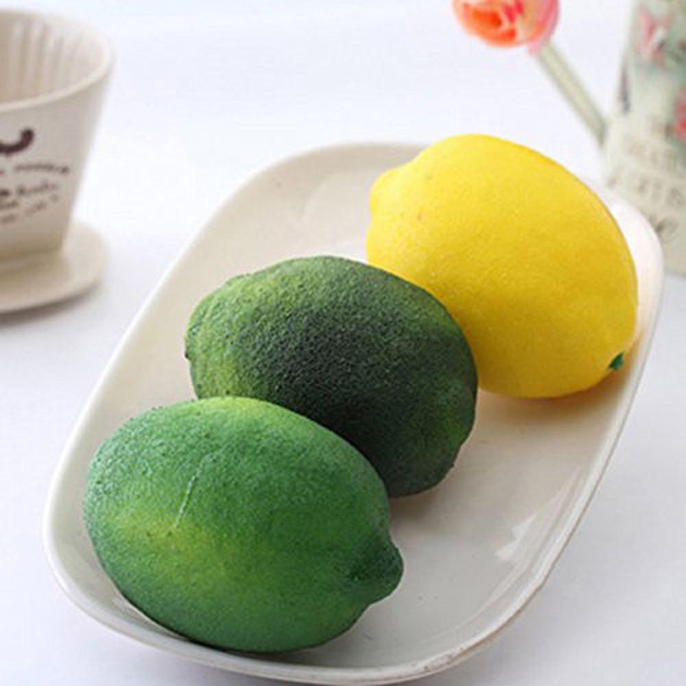 Artificial Faux Limes Lemons 10 Piece Foam Simulation Fruit for Home Decor