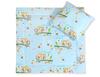 Stroller Bedding with Filling, Duvet and Pillow - Owls On a Mint Background