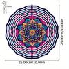1pc 3D Mandala Wind Spinner, Metal Garden Hanging Ornament, Outdoor Pendant Wind Chime, No Power Needed