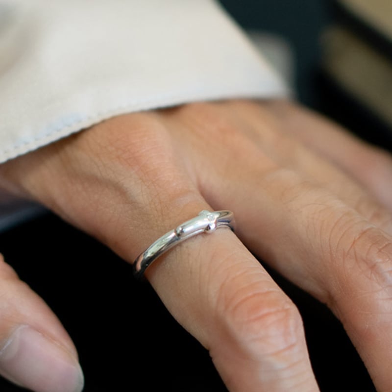 Invisible Collage HUG LAB DIA RING_SILVER