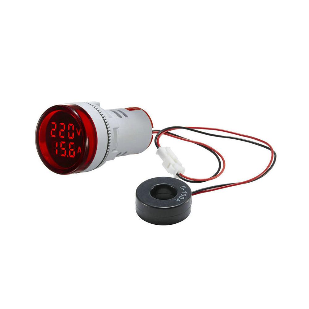 AC 50-500V 0-100A Square LED Digital Voltmeter Ammeter 110V 220V Voltage Current Meter Voltammeter Car Volt Amp Tester Detector
