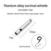 High Decibel Titanium Whistle Emergency Survival Tool with Neck Lanyard Ultralight for Hiking Camping Outdoor Adventure EDC