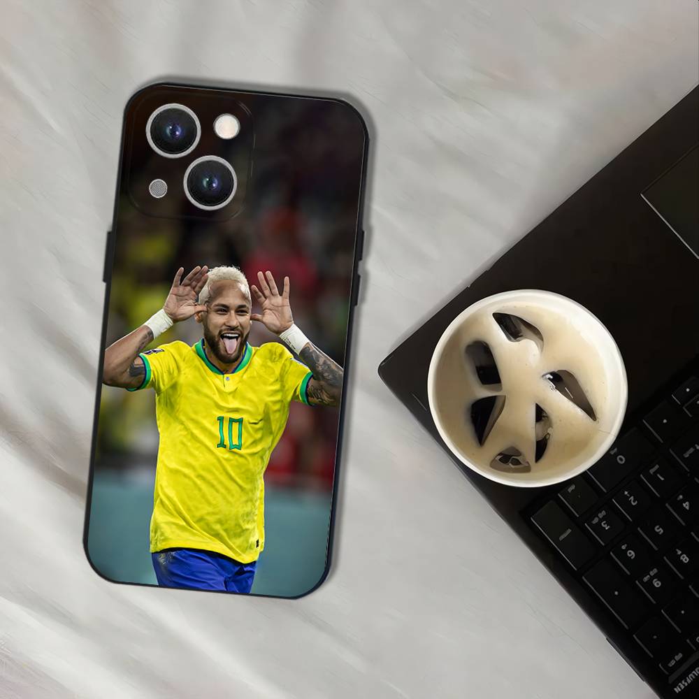 Cool Football Sport N-Neymar_S Phone Case For iPhone 16,15,14,13,12,11,Pro,XS,Max,XR,Plus,E,SE4,Mini Black Soft Cover
