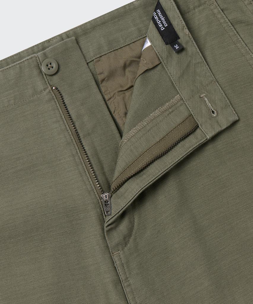 MUSINSA STANDARD Back Satin Tapered Officer Pants [Olive]