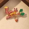 Fashionable Cute Animal Squirrel Temperament Women's High-end Exquisite Accessories Brooch