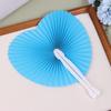 1Pc Wedding Heart-Shaped Paper Folding Fan For Birthday Party Souvenirs Anniversary Engagement Baby Baptisms Guest Gifts