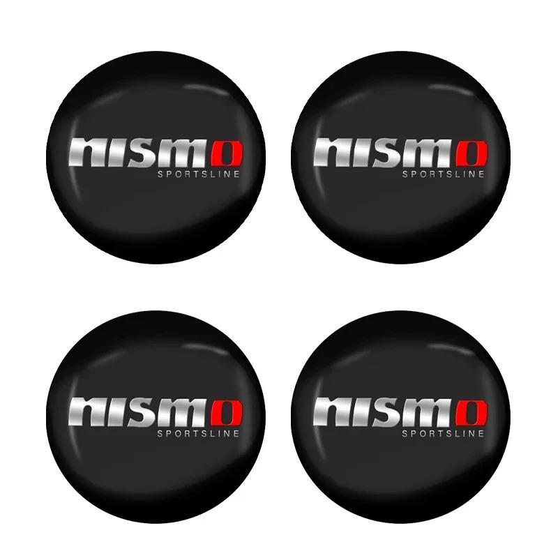 

2025 For Nissan Nismo 4pcs 56mm Car Wheel Center Hub Cap Rim Cover Emblem Stickers For Nismo Nissan Tiida Teana Skyline Juke X-t