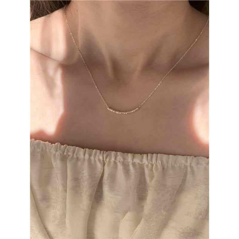 Glossy Bamboo Necklace Women's Simple Versatile Niche Exquisite Temperament Advanced ins Style Jewelry