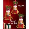 Christmas Decoration Merry Christmas Golden Bell Shaped Decorative Items for Xmas Santa Bells for Home Office Decoration