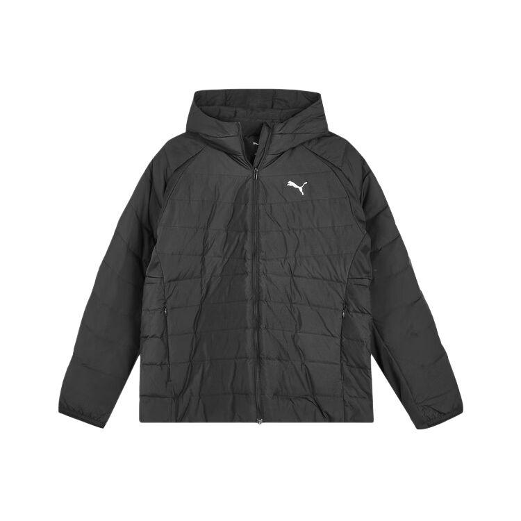 

Puma Мужская теплая пуховая куртка с капюшоном и молнией для бега Мужские куртки 528702-01 S