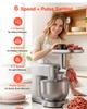 VEVOR Stand Mixer, 6 L Electric Kitchen Mixer, 1500W Dough-Mixer, 6+P Speeds Tilt-head Food-Mixer with 1.5 L Blender Cup, Stainless Steel Bowl