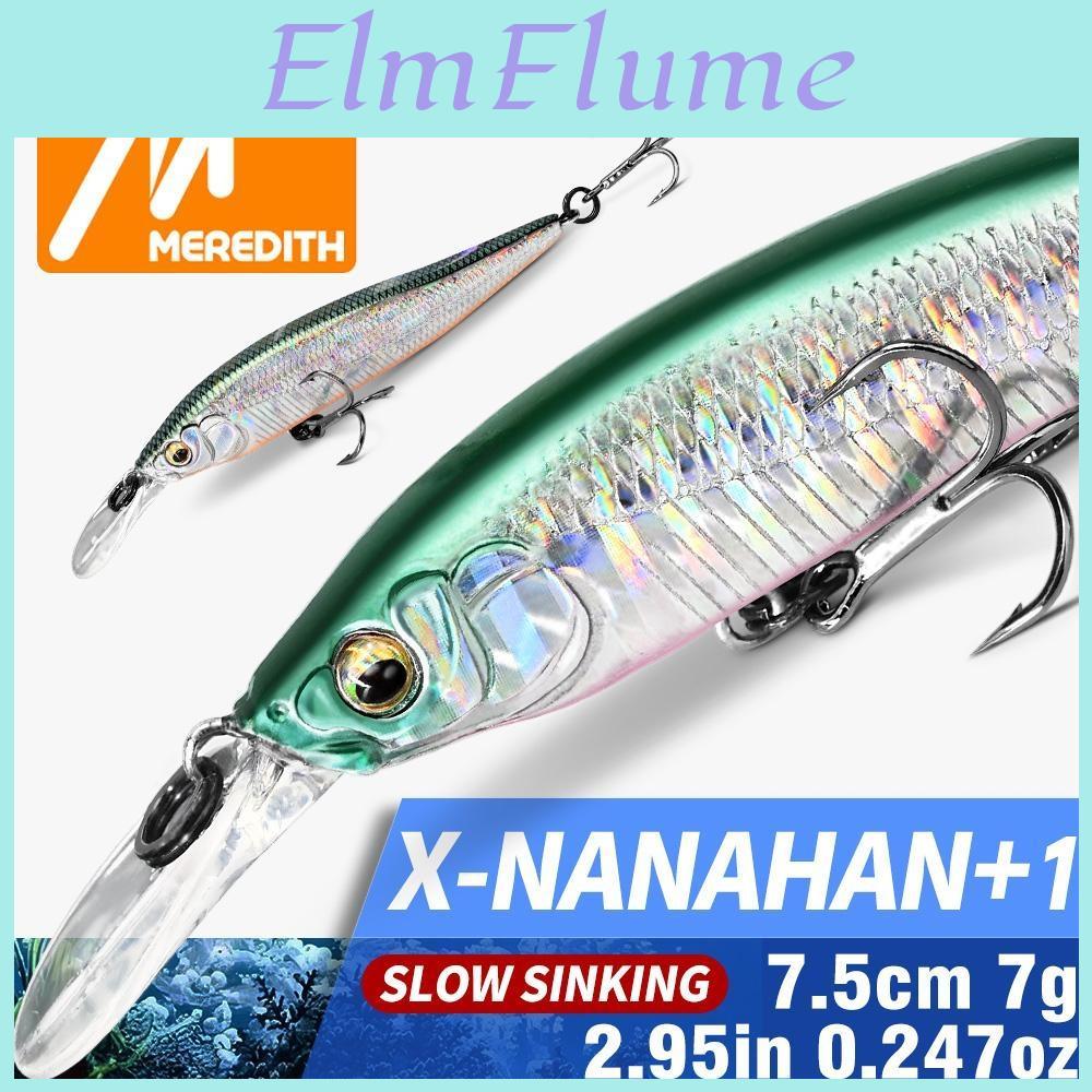 Xnanahan1 Minnow Jerk 75mm Meredith 7g 1pc Slow Sinking Maxdepth 24m Pike Bass Nanahan