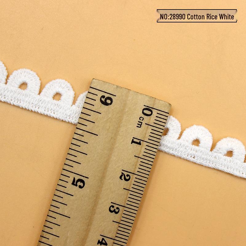 Water Soluble Lace Embroidery Collar - DIY Sewing Material Crescent Edge Cotton 