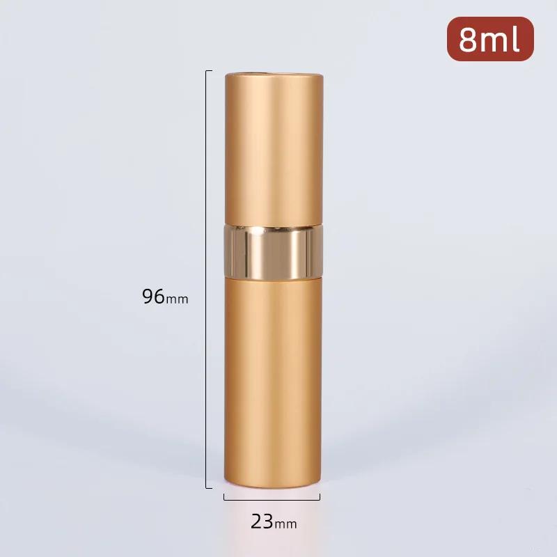 8ml Metal Aluminum Refillable Perfume Bottle Cosmetic Spray Mini Portable Empty Refill Jar Travel Liner Glass Tool