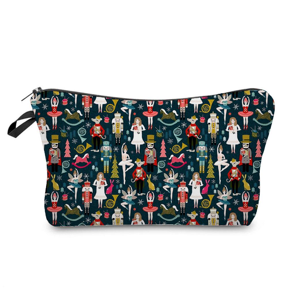 Ballet Art Girl Fashion Printed Cosmetic Bags Toiletries Organizer  School Daily Pencil CasesOutdoor Practical Makeup Bag Female