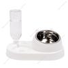 2025 Food Container with Waterer Pet Waterer Feeder 2-in-1 Dog Cat Bowl Water Dispenser Automatic Water Storage Pet Food Feeder